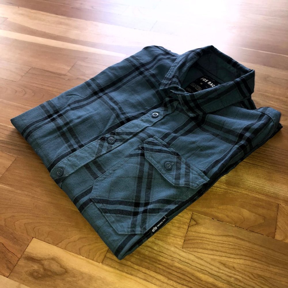FOX Racing Flannel Blue; Men's M
